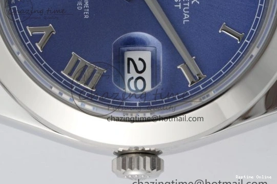 0227 Snug DateJust 41 SS Polished Bezel KING 1:1 Best Edition 904L Steel Blue Roman Dial on Jubilee Bracelet VR 2213